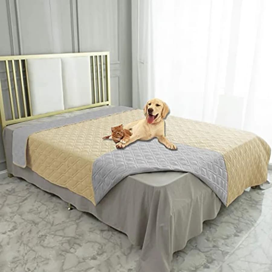 Waterproof Dog Bed Cover Pet Blanket for Furniture Bed Couch Sofa Reversible