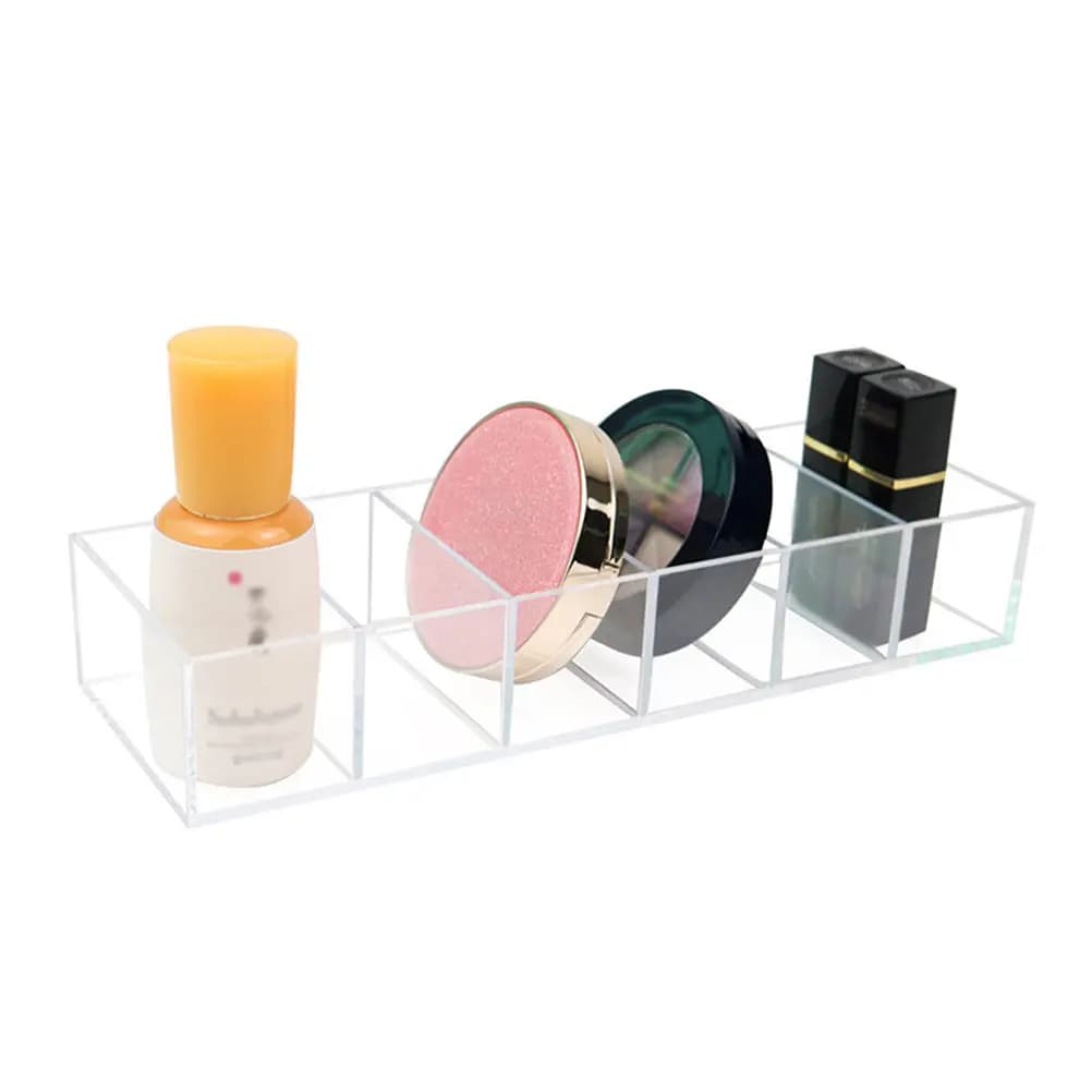 1Pcs Transparent Sturdy Plastic Makeup Organizer with 6 Detachable Drawers for Cosmetics Lipsticks Foundations Eyeshadows