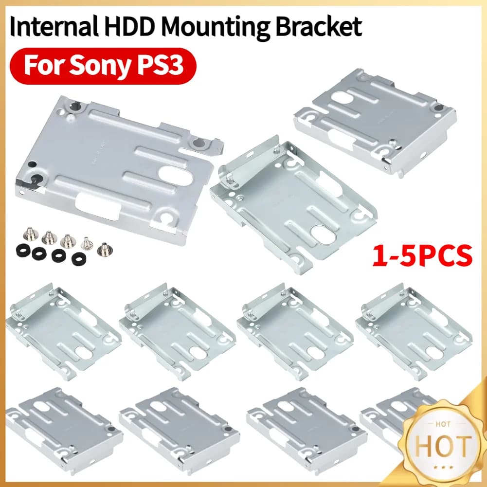 For Sony PS3 Super Slim Metal Internal Hard Disk Drive HDD Mounting Bracket with Screws for Playstation 3 Game Console
