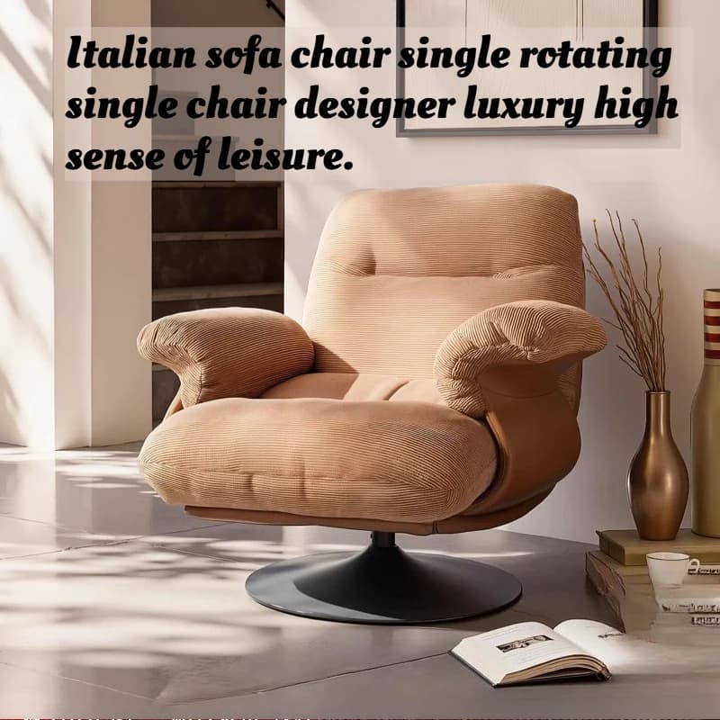 Poltrone Gaming Nordic Lounge, Poltrone Girevoli da Soggiorno, Comode Poltrone per Adulti, Fotele da Salone, Mobili Italiani di Lusso
