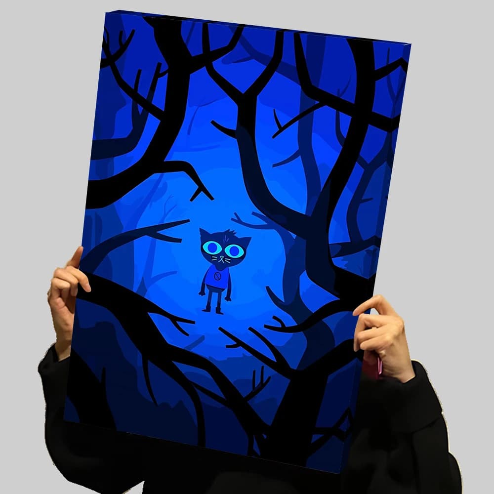 Night in the Woods Mae Borowski Prints Poster Custom Canvas Painting Wall Art Living Room Decorations Wand Deko Home Decor Mural