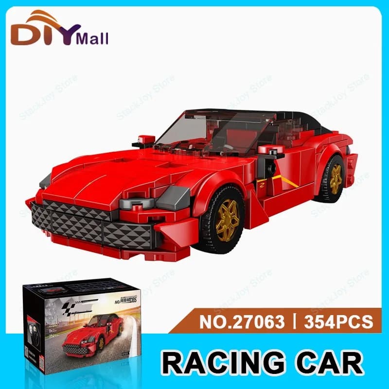 MOC Sport Speed Car Hypercar Building Blocks Kit modello di veicolo cittadino Giocattoli di assemblaggio fai-da-te Mattoni Regalo di Natale per bambini Adulti