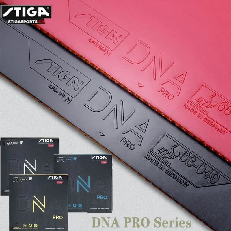 Racchetta da Ping Pong STIGA-DNA PRO, Spugna Specializzata con Gomma Rinforzata Integrata, M, H, S, Originale