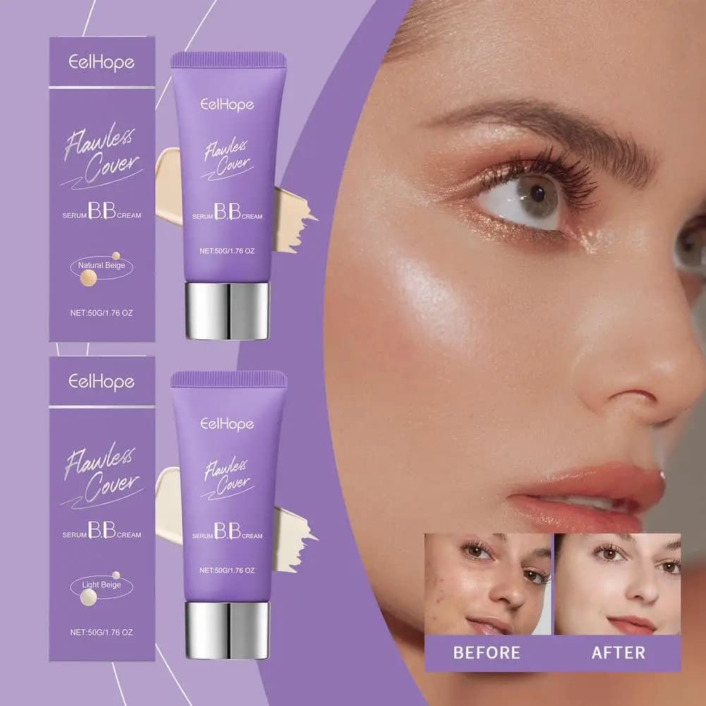 Essenza BB Cream Base duratura impermeabile Trucco Correttore leggero liquido Cosmetici Finitura Fondotinta idratante Viso X0E6 opaco