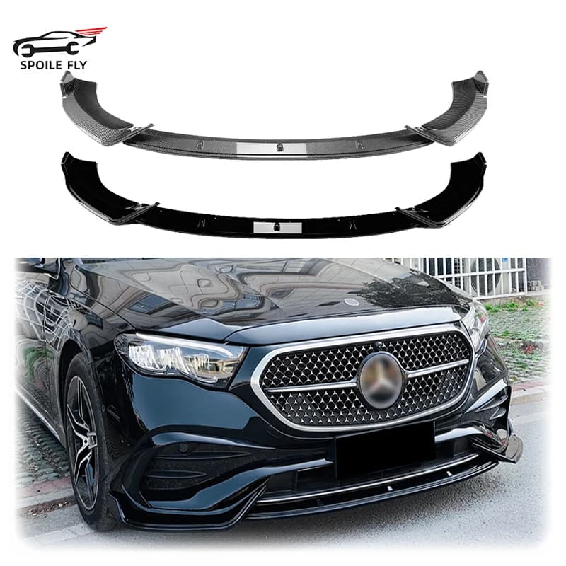 2024 To Up For Mercedes Benz E Class W214 E260 E300 AMG BB Style Front Bumper Lip Diffuser Protector Lower Blade Splitter By ABS
