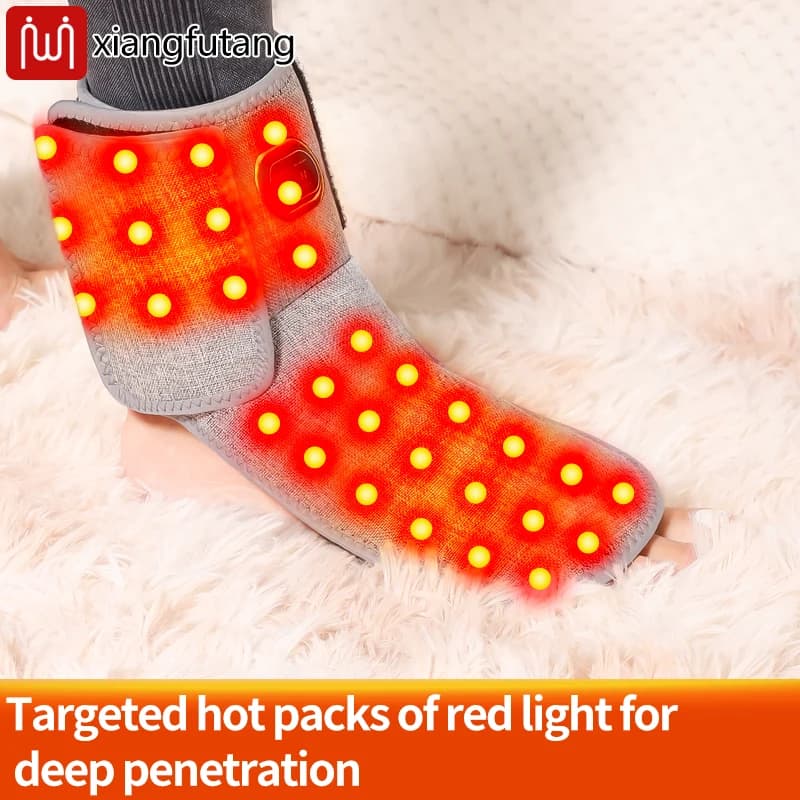Massaggiatore per cintura alla caviglia con riscaldamento elettrico regolabile Supporto per uomo e donna Forte tutore per caviglia Protezione sportiva Massaggio per allenamento delle gambe