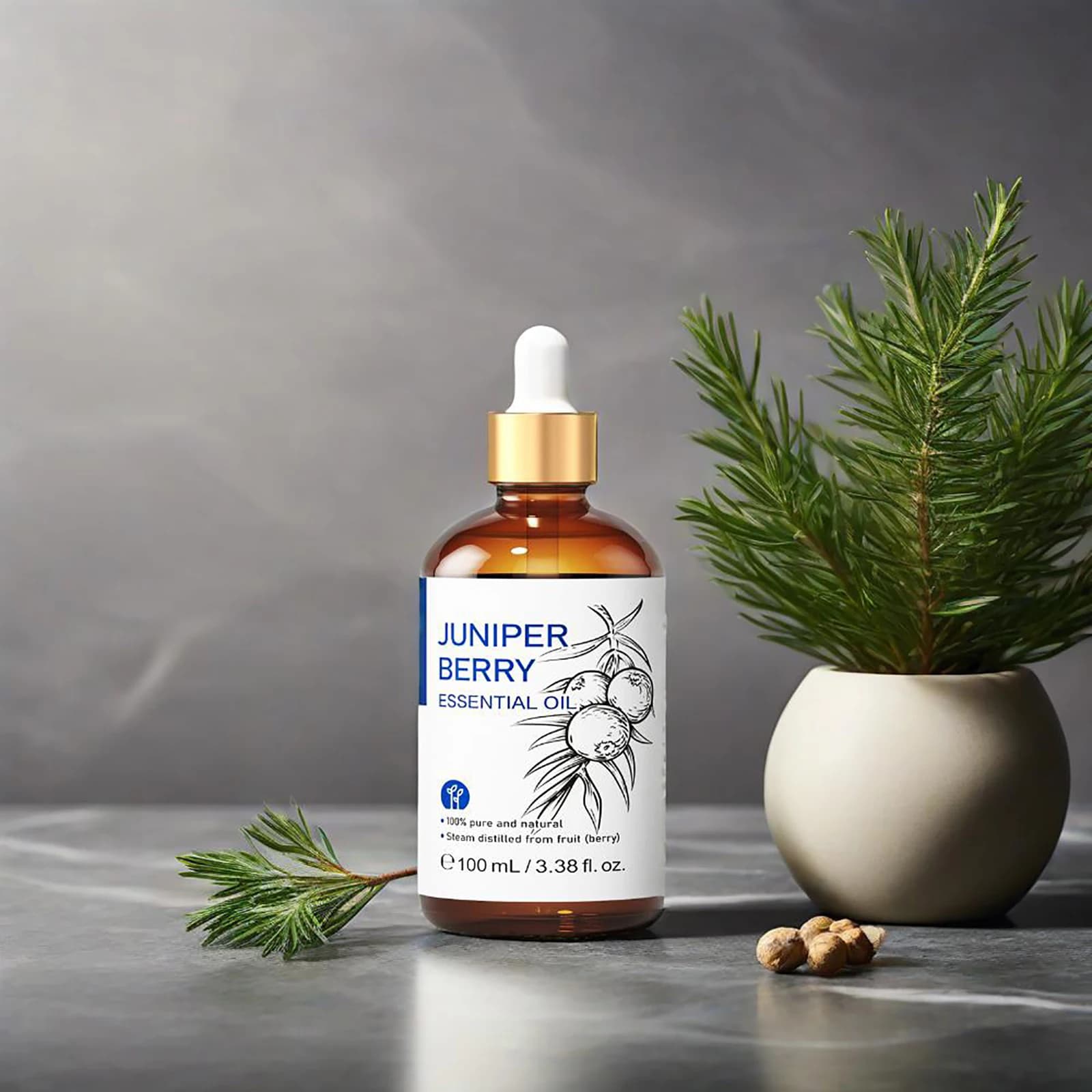 Olio essenziale HIQILI da 100 ml, ginepro naturale al 100%, utilizzato per umidificatori, deodoranti per auto, candele, fragranze per la casa fai da te