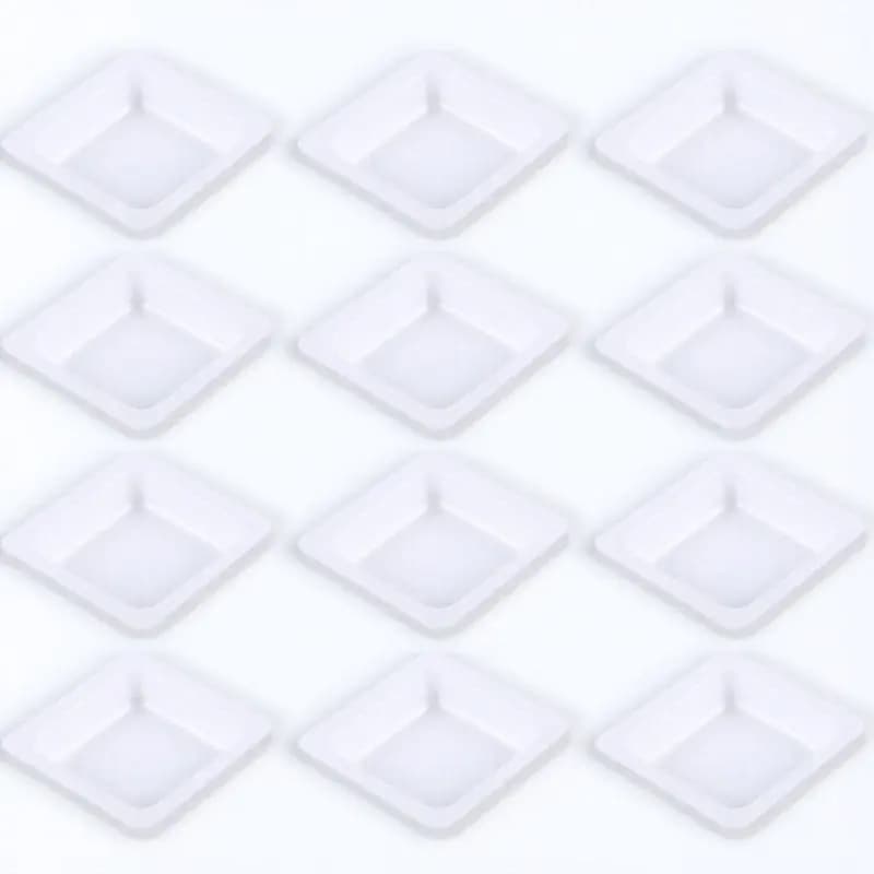 50 Pezzi Piattelli di Pesatura in Plastica per Laboratorio, Vassoi per Misurazioni Chimiche