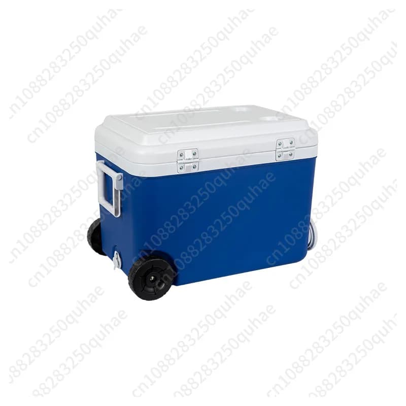 50L portable camping with wheels, refrigerator tie rod, refrigerated fresh-keeping box, sea fishing, outdoor car food