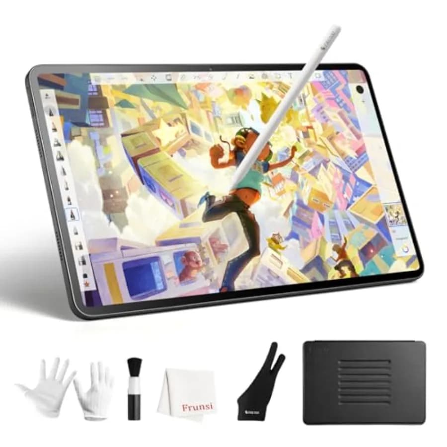 RubensTab T12 Tavoletta Grafica Autonoma con Display FHD da 12 Pollici, CPU Octa-Core, App di Disegno Preinstallate, Tutorial e Altri Bonus