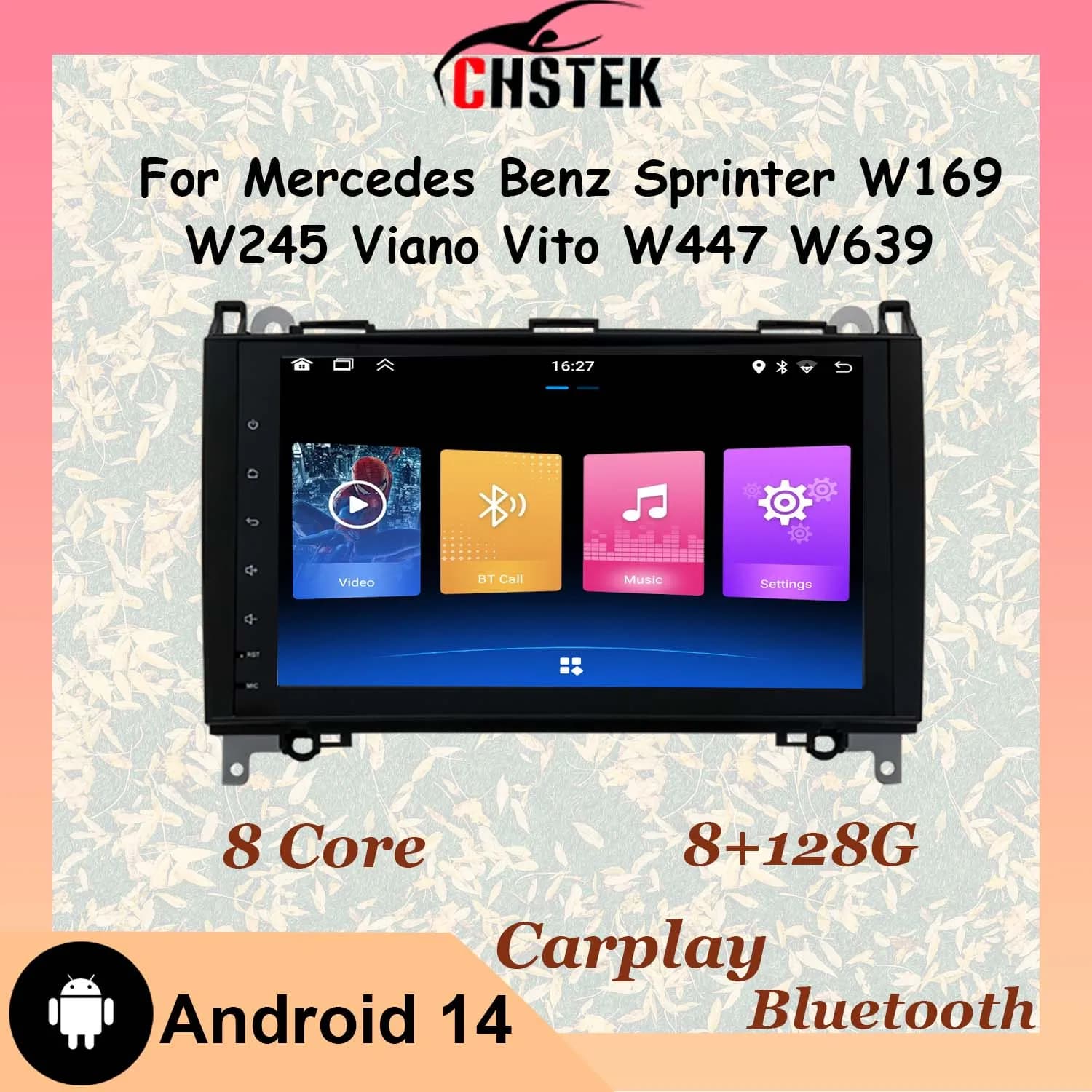 CHSTEK Android 14 Carplay For Mercedes Benz Sprinter W906 W169 W245 Vito Viano W639 W447 Navigation Autoradio Vedio Media Stereo