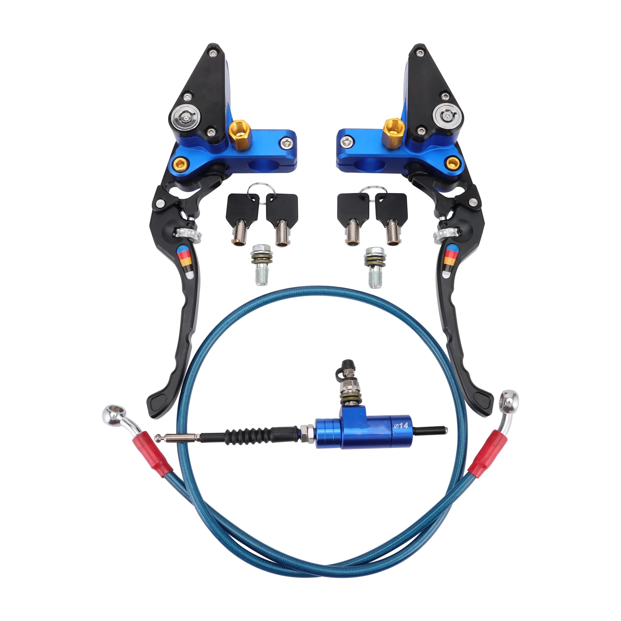 GOOFIT Pompa Freno Idraulica Regolabile CNC da 22mm per Moto, Leva Frizione Sostitutiva per ATV 125cc e Moto da Cross