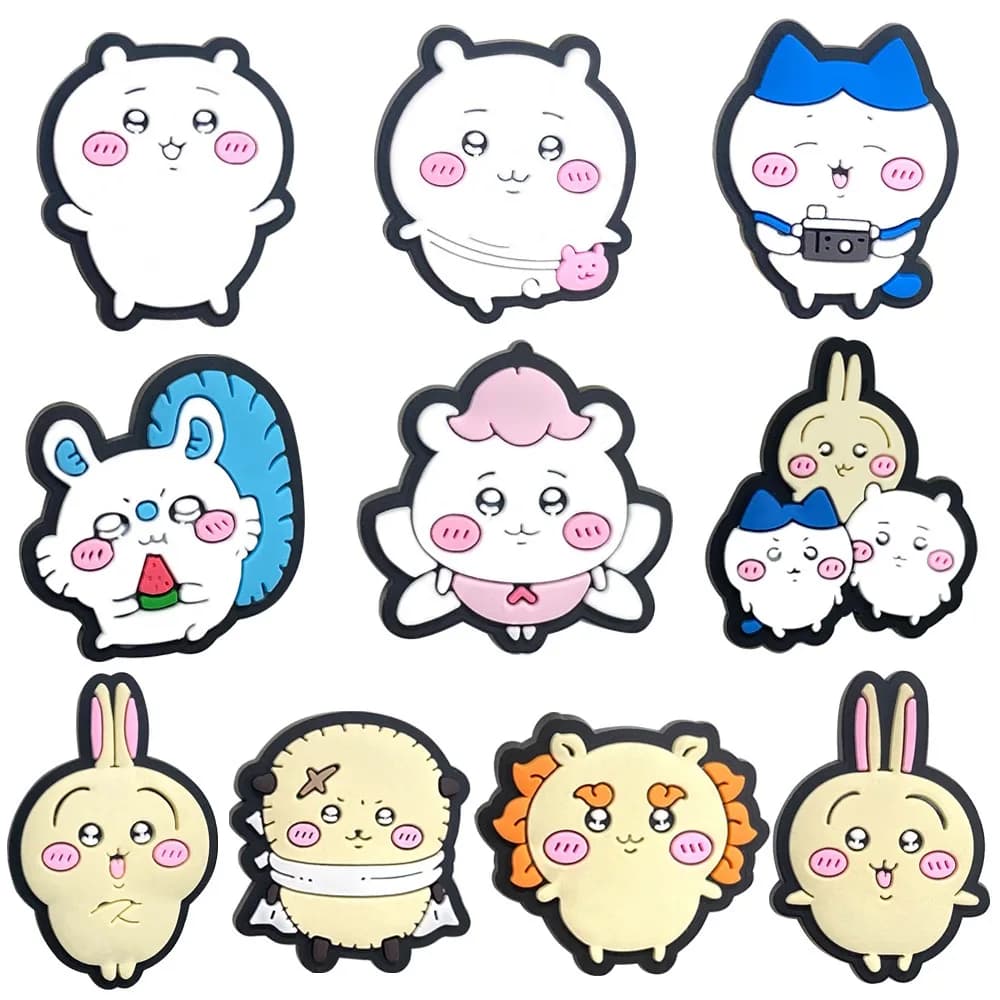 10Pcs Cute Bear Shoe Charms Cartoon Shoes Decoration Accessorie Buckle DIY Bubble Slides Clogs Sandal Wristband