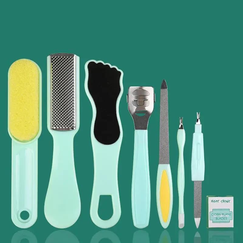 8 pz/set Kit Pedicure Strumenti Per La Cura Del Piede In Acciaio Rimozione Del Callo Raschietto Pedicure Raspa Strumenti Unghie Per Manicure