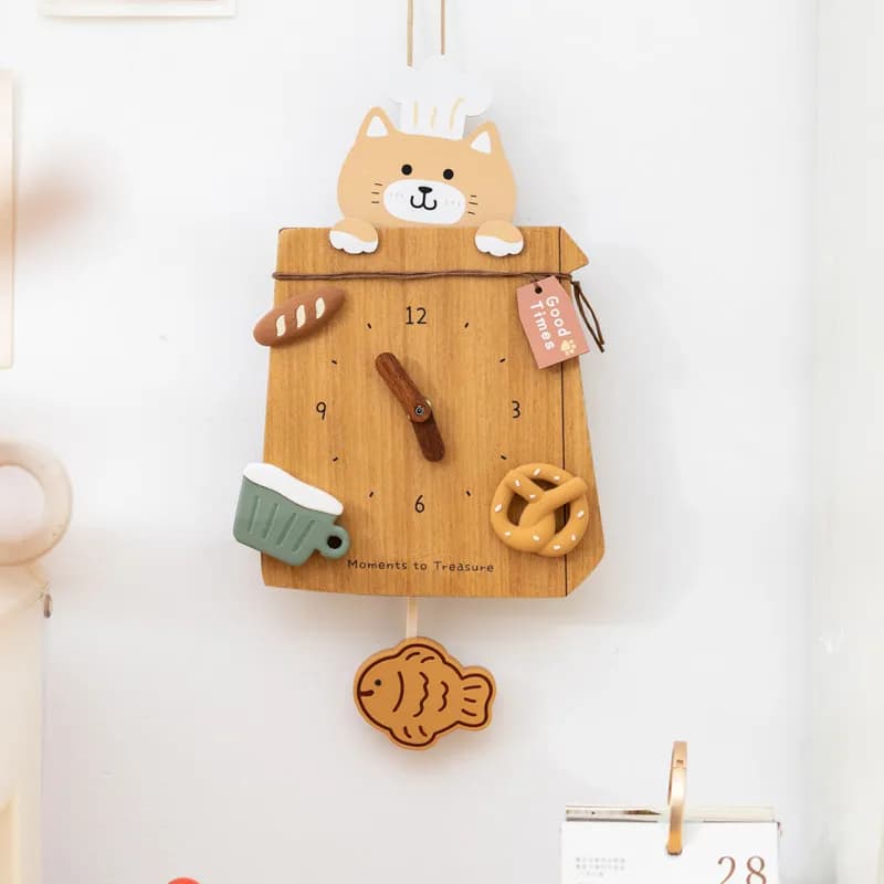 Orologio da Parete Silenzioso con Pendolo, Stile Nordico, Carino per Soggiorno, Design di Lusso per Camera da Letto, Decorazioni Casa, Articoli per Arredamento