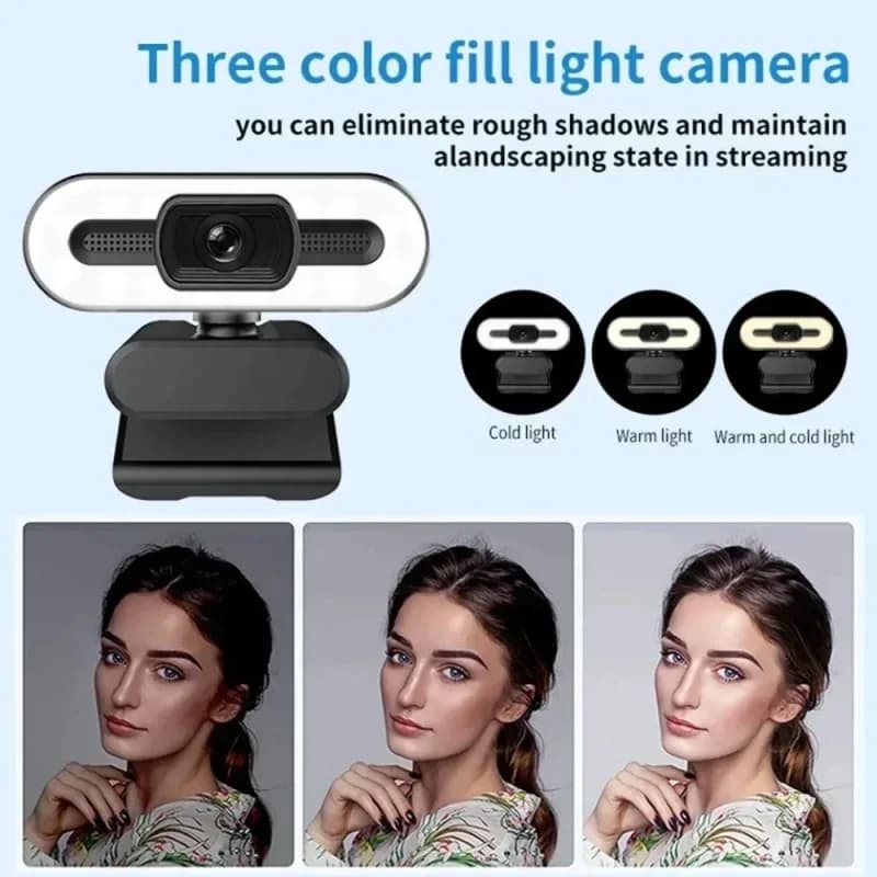 Webcam portatile Full HD 1080P 2K 4K PC portatile Webcam con messa a fuoco automatica Streaming live flessibile con microfono Tr