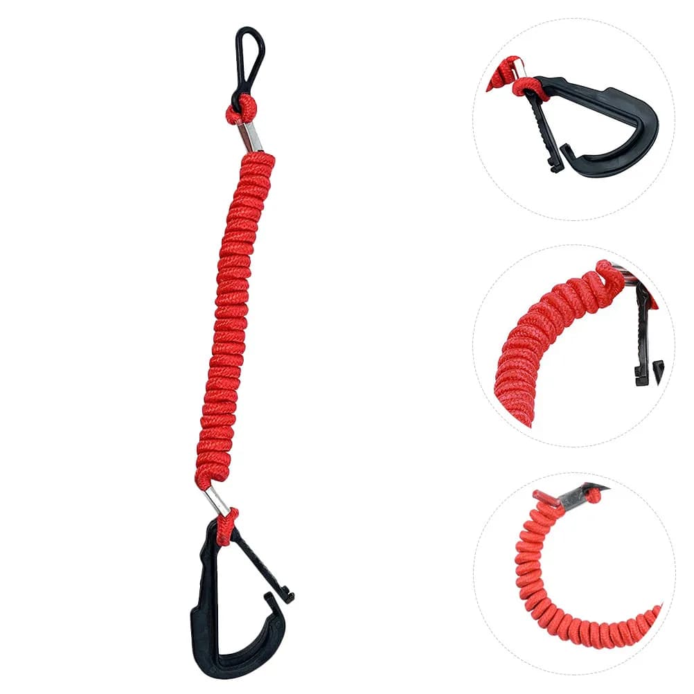 1Pcs Outboard Motor Kill Switch Lanyard Heavy Duty Waterproof Safety Cord Clip Mount Engine Stop Rope Boat Accessories Marine