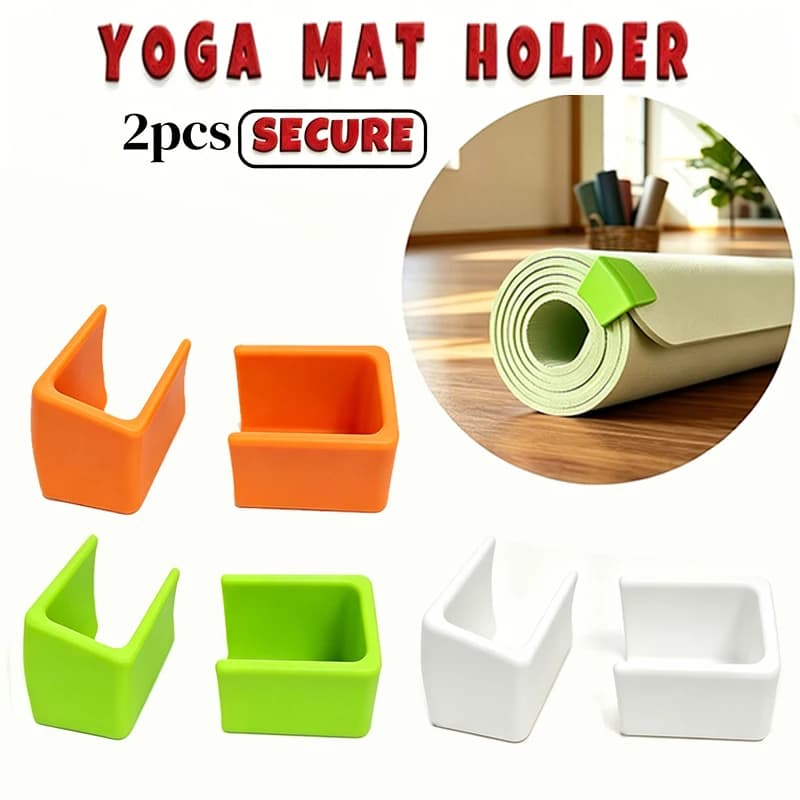 2Pcs Yoga Mat Holder Storage Clip Non Slip Exercise Mat Fixing Buckle Gym Workout Mat Organizer Accessory,Prevent Curling‑Edge