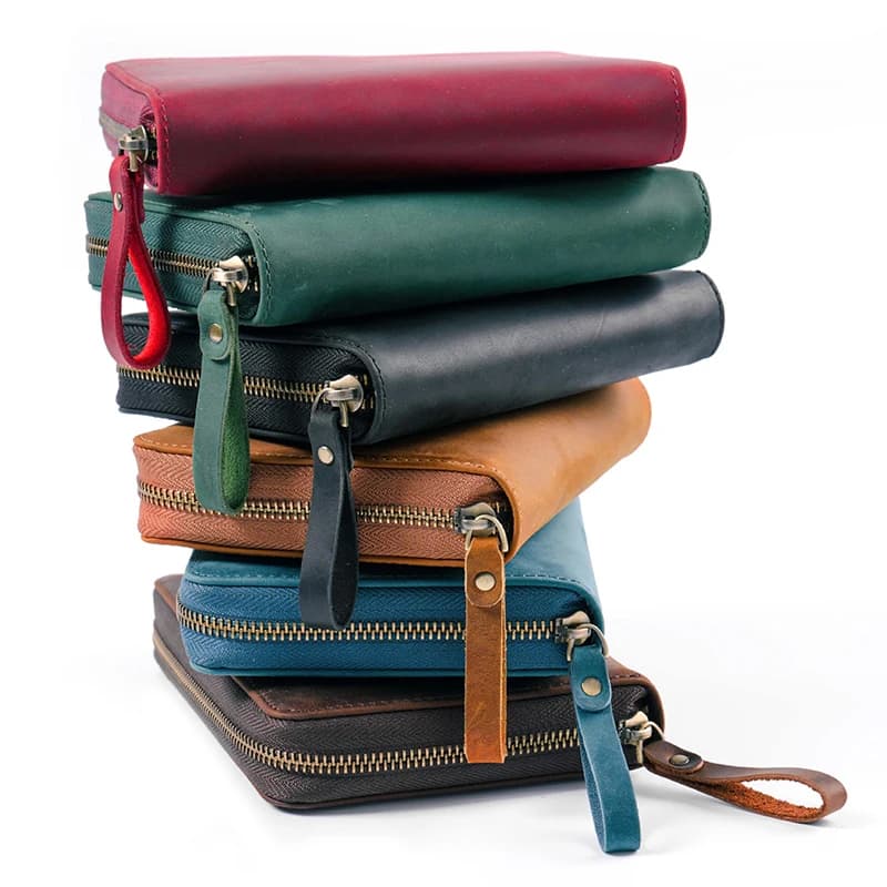 Copertina per notebook A6 in morbida pelle con borsa per penne a 5 slot per quaderni Hobonichi/Stalogia/ Midori - Cancelleria per diario diari creativi