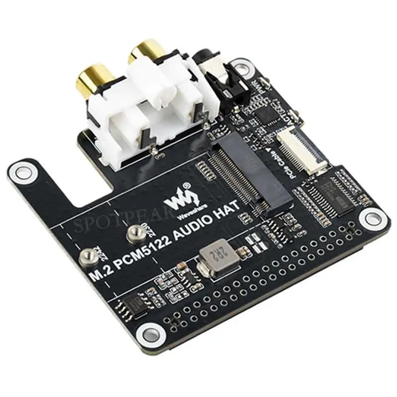 Scheda Audio PCIe a M.2 con DAC PCM5122 I2S, Scheda Decoder Stereo HiFi 384KHz 32Bit Senza Driver per Raspberry Pi 5