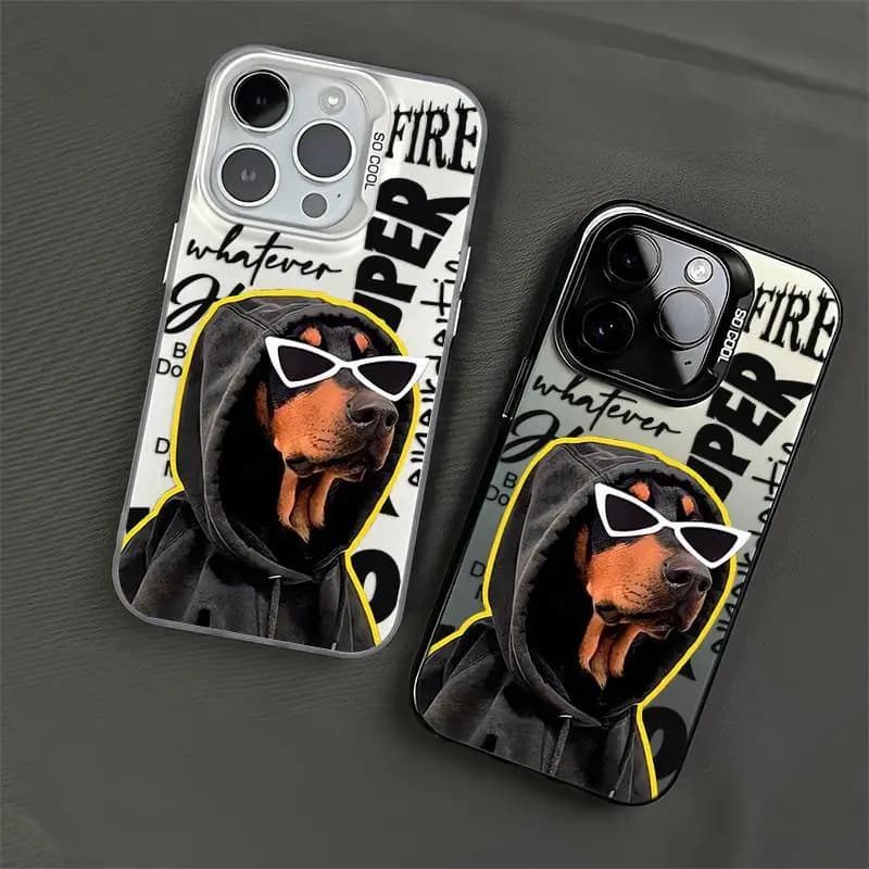 Cover Rigida Super Cool Doberman Pinscher per iPhone 17 16 15 14 13 12 11 Pro Max 17 Air Mini XSMax XS XR X 7 8 Plus