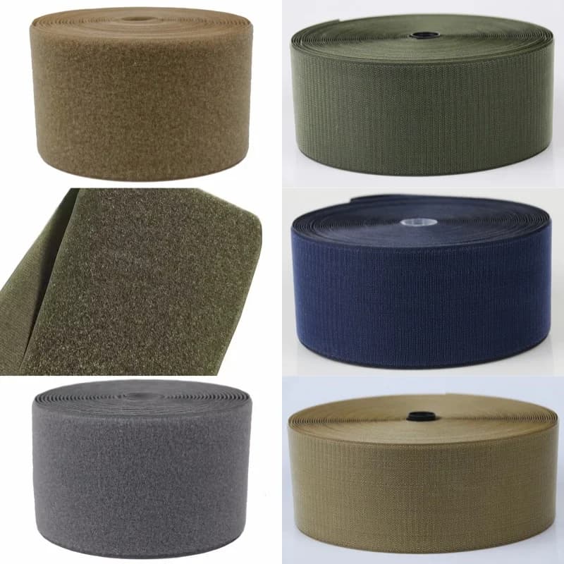 Nastro Adesivo in Velcro da 10cm di Larghezza, Verde Militare, Blu, Marrone Coyote, Grigio, Nero, RG, Kaki, per Cucito e Fai-da-Te Senza Colla
