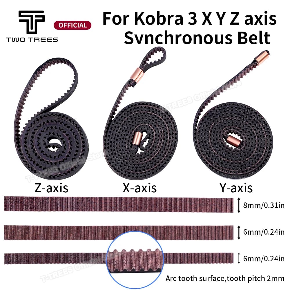 3D dense belt for Kobra 3 Combo belt Kobra 3 XYZ belt width 6mm/8mm spare parts 3D printer for Kobra 3
