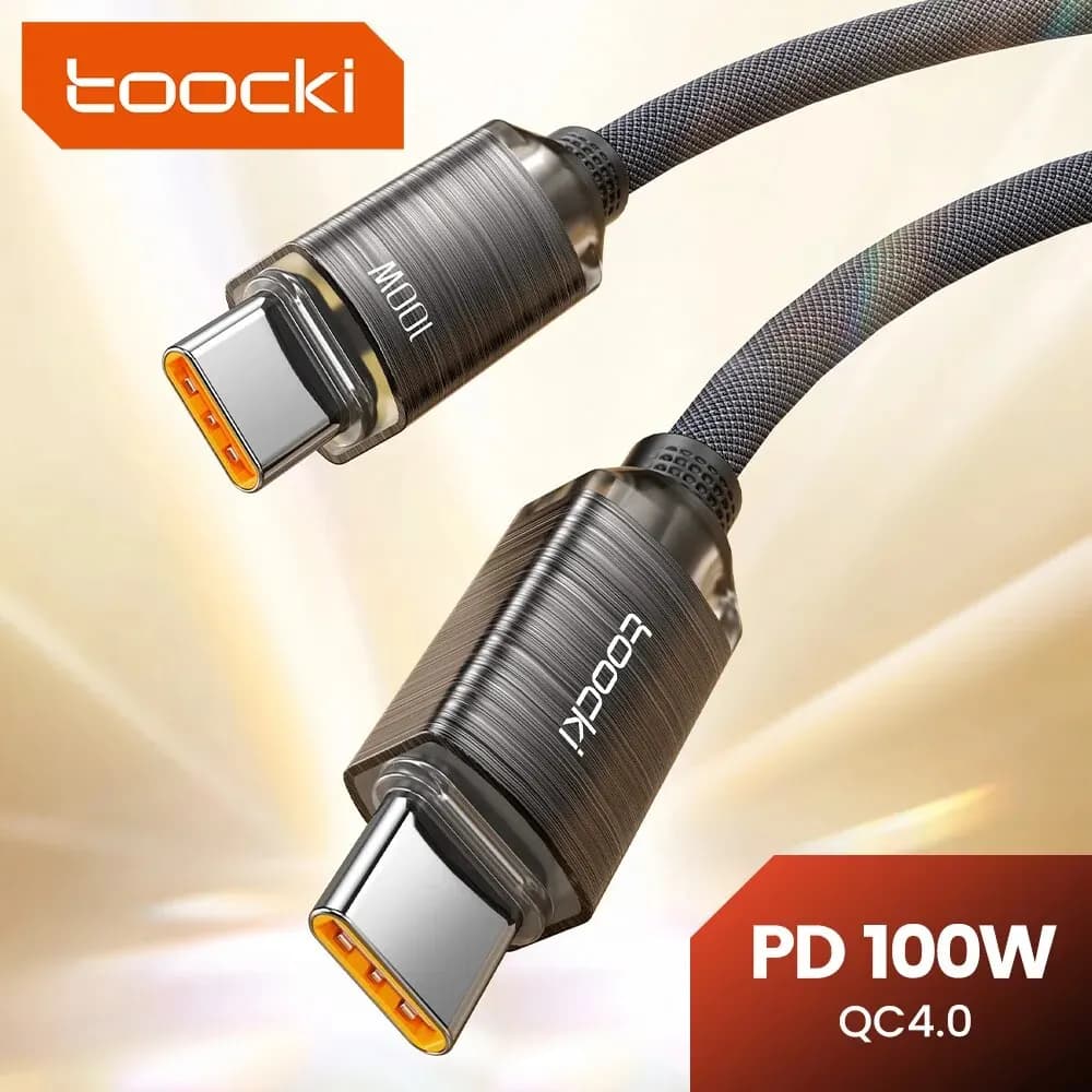 Toocki Cavo USB da tipo C a tipo C 100 W Ricarica rapida per iPhone 15 Pro Max MacBook Samsung Galaxy Huawei Xiaomi Oneplus POCO