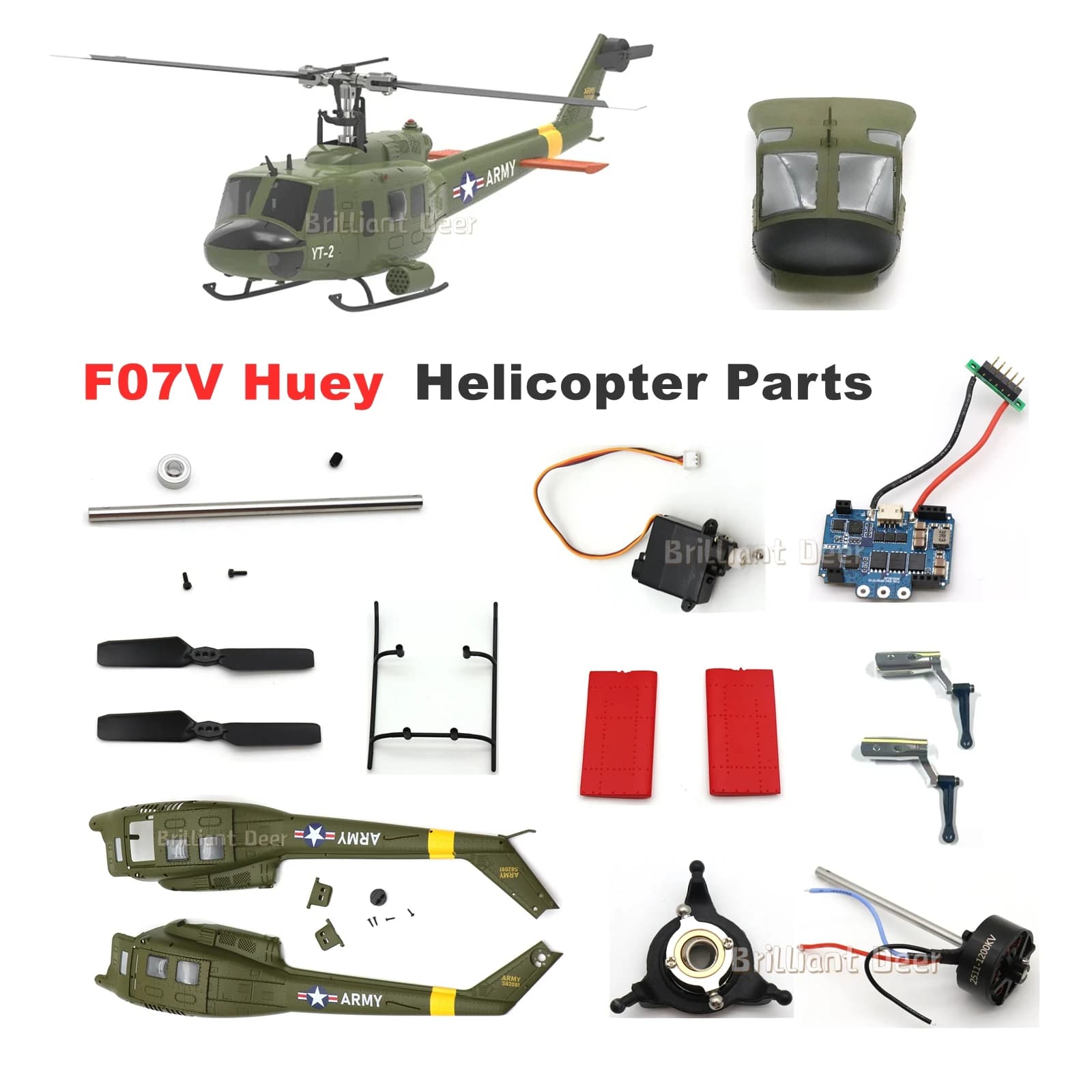 Pezzi di ricambio originali per YuXiang F07V Huey Stabilizzato RC Elicottero Lama principale Grip Roter Head Body