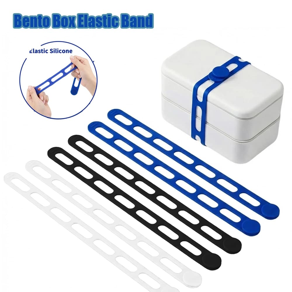 Cinghie elastiche in silicone resistenti riutilizzabili con chiusura a strappo per coperchi di pentole a cottura lenta, porta bento box, tappetini yoga, cinghie per bagagli pesanti