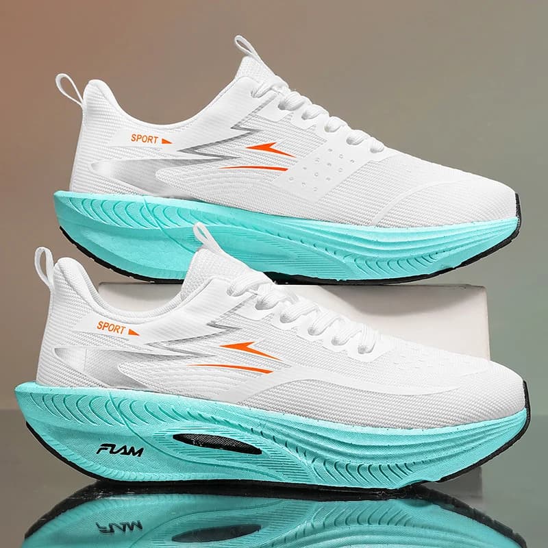 Men's Running Shoes Women's Marathon Sporty with Air Amortization and Breathable Carbon Plate Light Comfortable Sneaker Athletics by Exterior