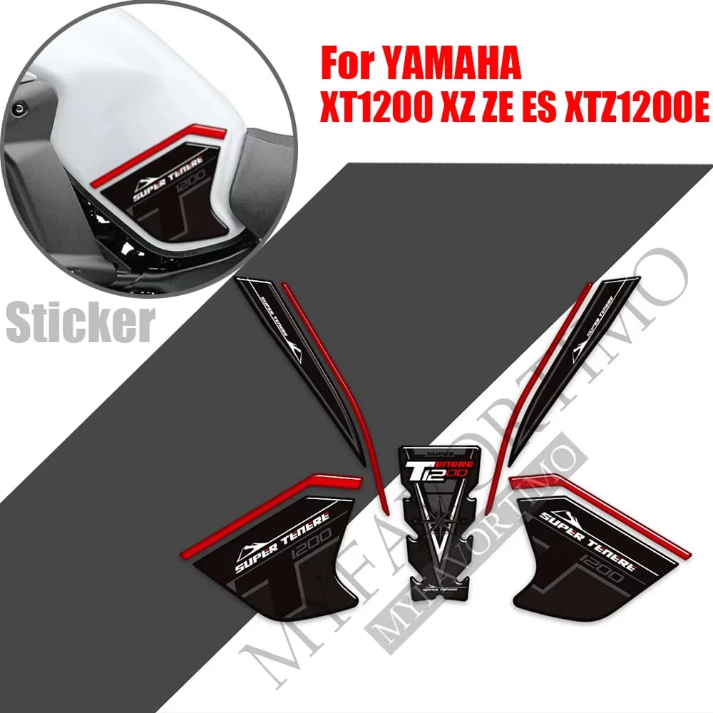 For Yamaha Super Tenere XT1200X XT1200ZE XT 1200 Z ZE ES XTZ XTZ1200E Motorcycle Fuel Tank Pad Sticker Moto Epoxy resin Decals
