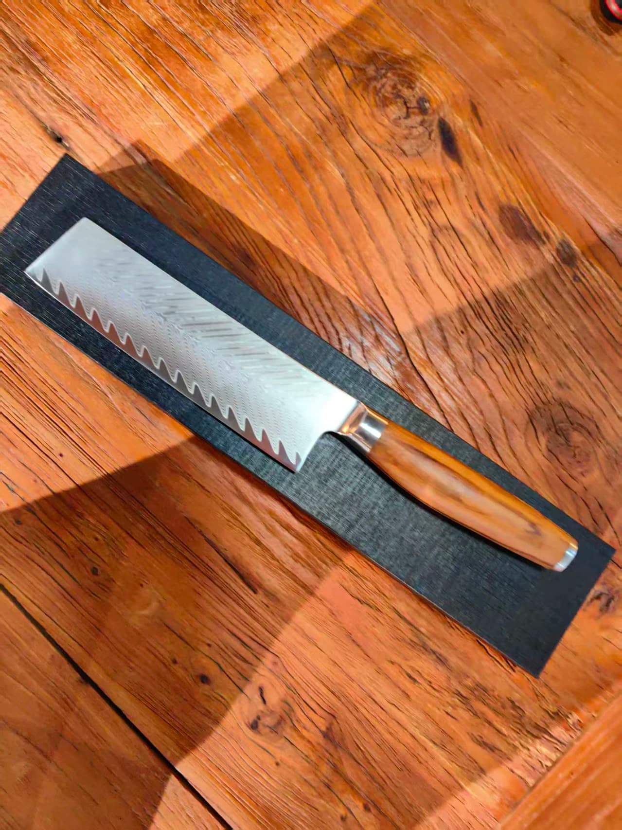 7 Inch Petty Knife 67-layers Damascus Steel VG10 Blade Nakiri Chef Cleaver Slicing Japanese Kitchen Knives Olive Wood Handle