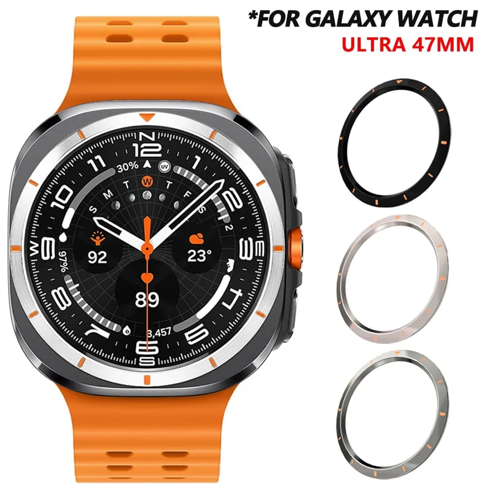 Custodia protettiva con anello per lunetta per Samsung Galaxy Watch 7 Ultra 47mm Smart Watch Cover Telaio in acciaio Shell Accessori per paraurti