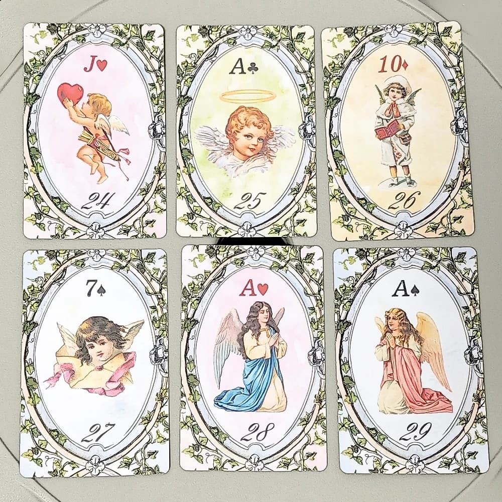 Mazzo di angelo Lenormand 36 carte Lenormand 9 * 6 cm