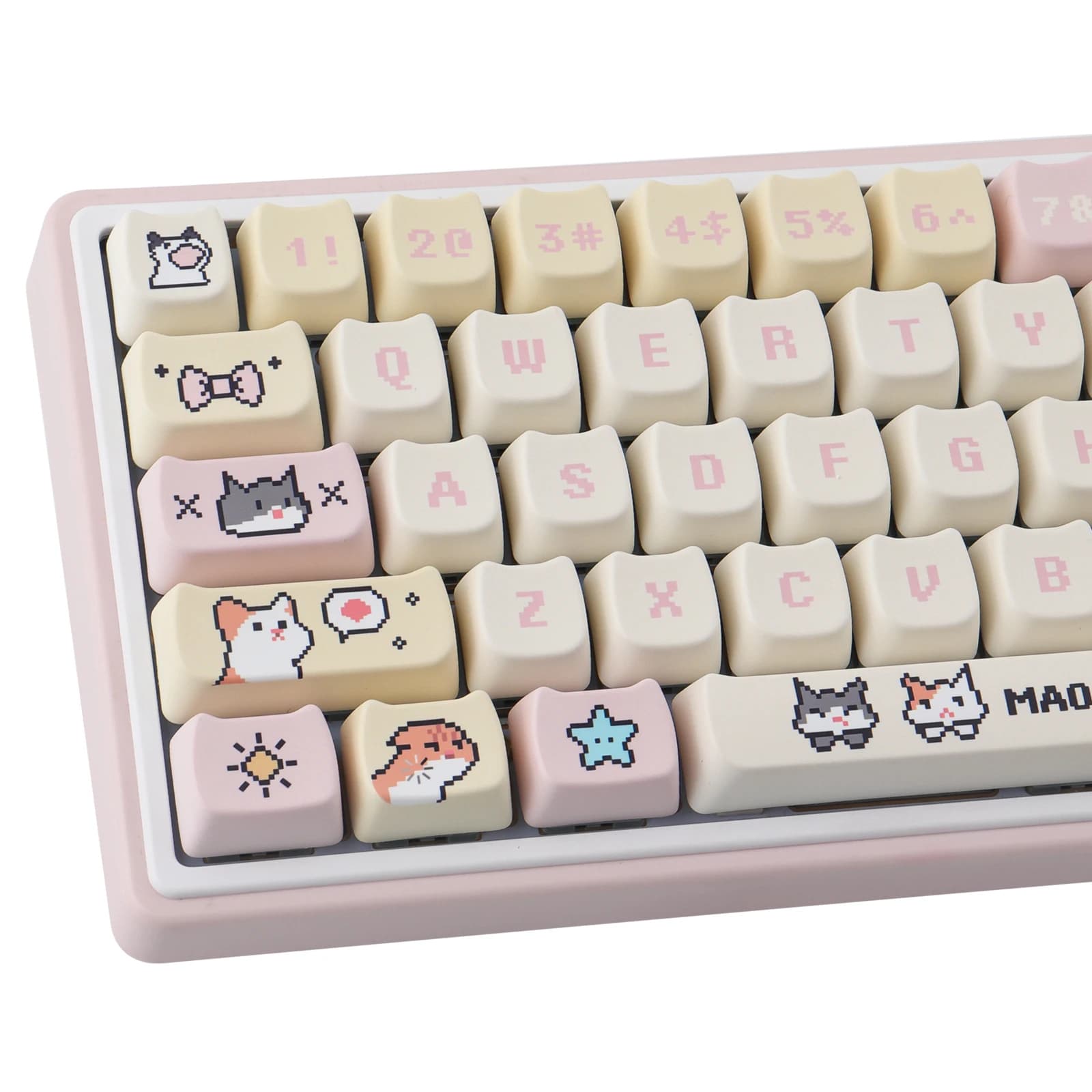 Set di Tasti Pixel Hakimi con Sublimazione a Caldo, 127 Tasti in Materiale PBT, Profilo MAO per Tastiera Meccanica