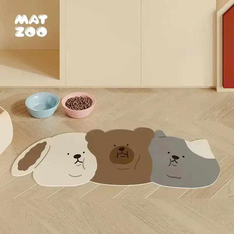 Tappetino per Animali Domestici in Terra Diatomacea VIKAMA, Impermeabile, Antiscivolo, Facile da Pulire, Adatto per Ciotole di Cibo e Acqua per Cani e Gatti