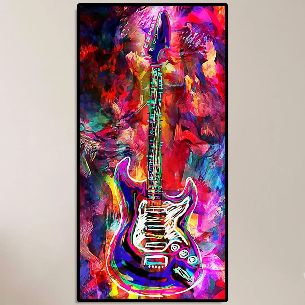 Pittura diamante chitarra 5D trapano rotondo completo ricamo punto croce decorazioni per la casa