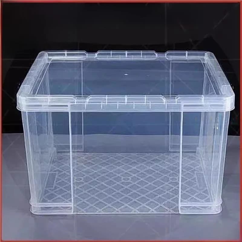 Large Transparent Plastic Container for Aquarium, Turtle, Domestic Breeding, Organizer, Waterproof Modern Style