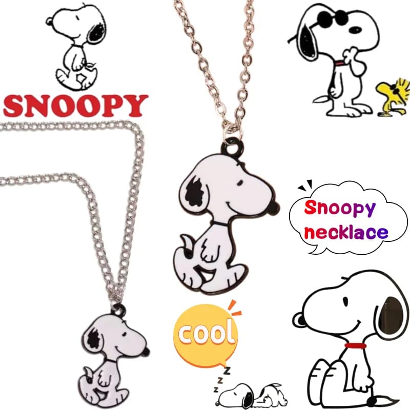 Collana Bandai SNOOPY: Catenina Creativa Unisex con Ciondolo a Forma di Personaggio Animato, Stile Semplice e Versatile, Alta Qualità Estetica