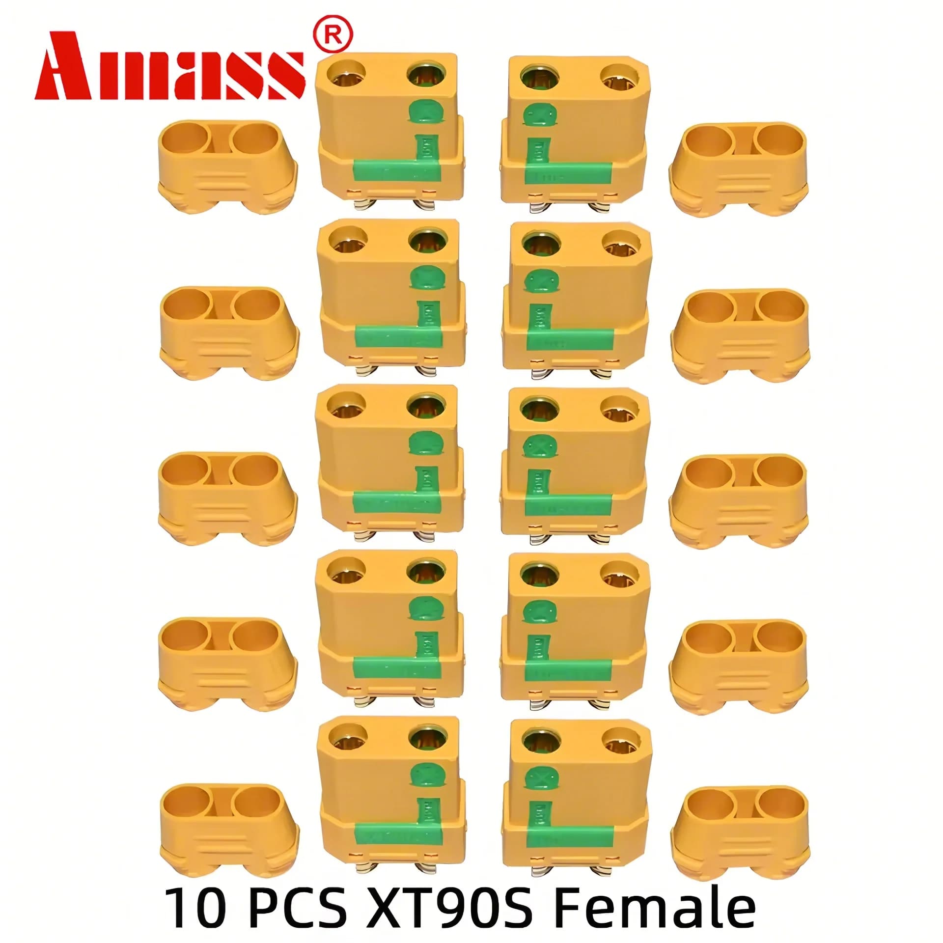 Amass XT90S Connettore xt90s anti scintilla XT90S XT90-S Maschio Femmina Adattatore motore per ESC batteria e cavo caricabatterie per camion auto RC