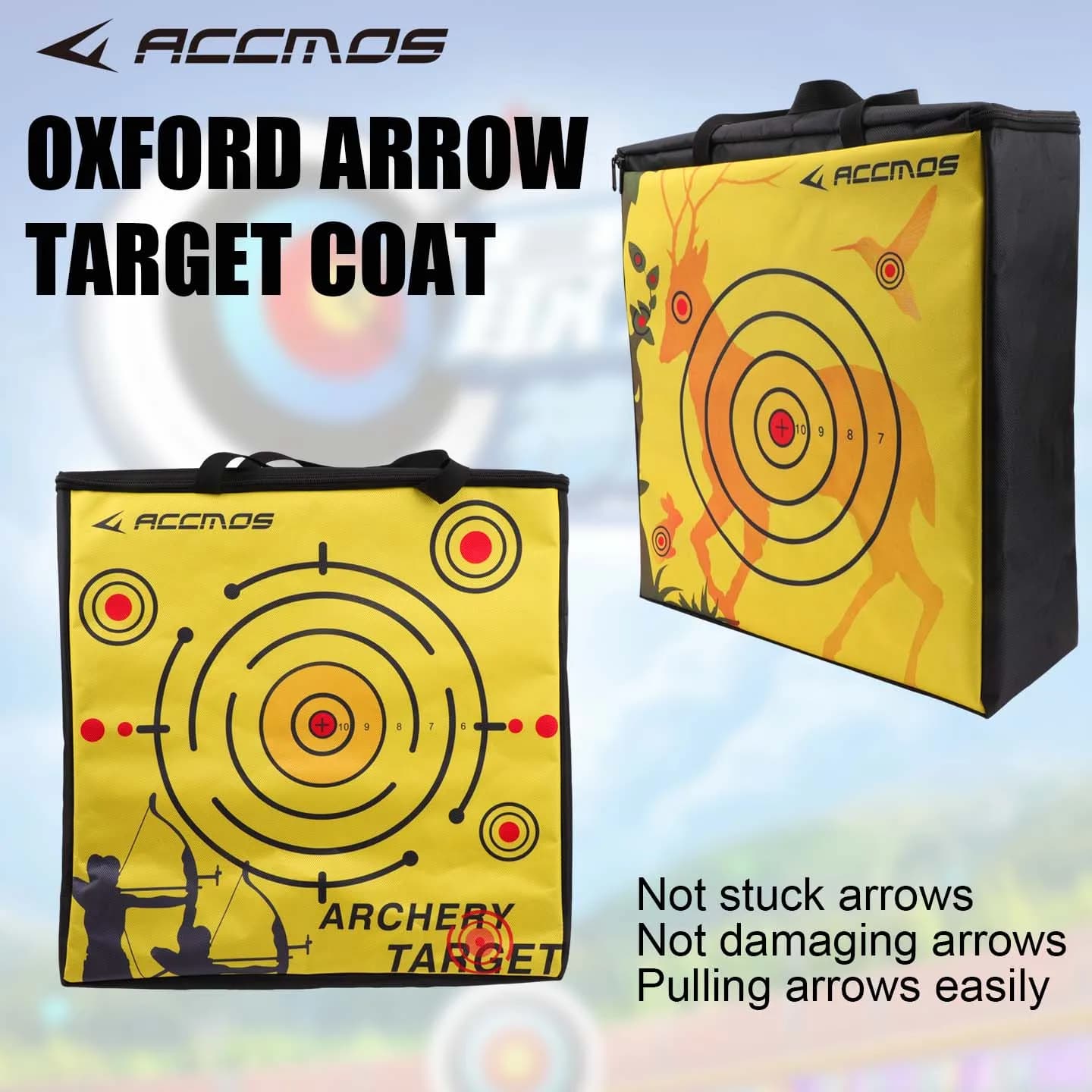 ACCMOS Archery Target Bag Double-Sided Targeted Portable Bow Target for Shooting Training Target Aiming (Without Filler)