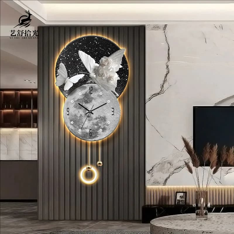 Orologi da Parete Digitali di Lusso, Orologio da Muro, Arte Murale per Interni, Estetica Moderna per Camere da Letto, Orologio da Parete Creativo, Decorazione per la Casa