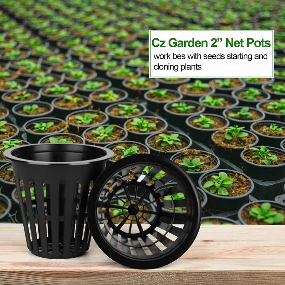 2inch Garden Nursery Pots Plant Net Cups UV Resistant Slotted Mesh Basket for Hydroponics Aquaponics Orchids Gardening