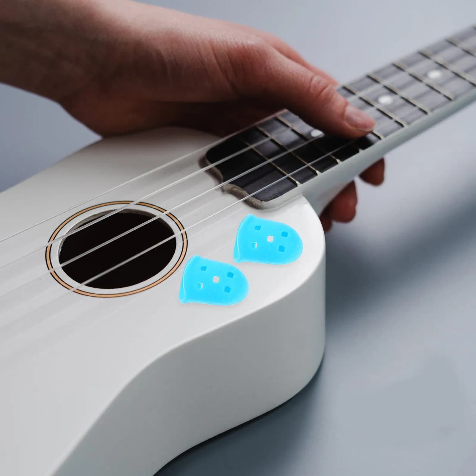 10 Pezzi Protezioni per Dita in Silicone per Chitarra, Morbide e Confortevoli, per Principianti di Ukulele, Protezione per le Dita durante la Pratica