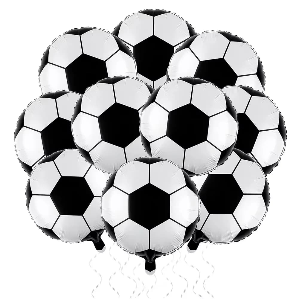 10 palloni da 18 pollici a tema sport (baseball, golf, rugby, pallavolo) per feste, decorazioni per feste di compleanno sportive per bambini.