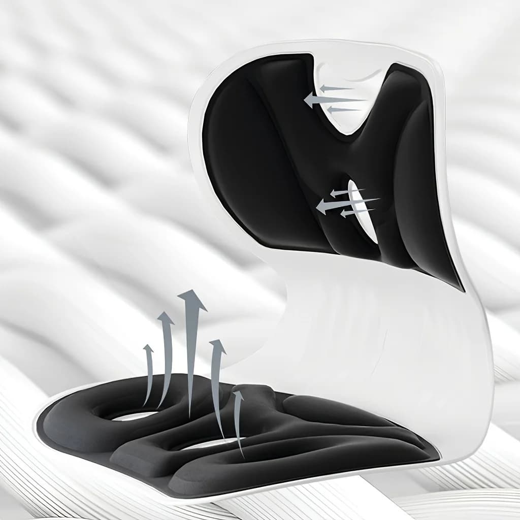 Ergonomic life support cushion: backrest to relieve fatigue when studying or watching TV, multifunction seat cushion