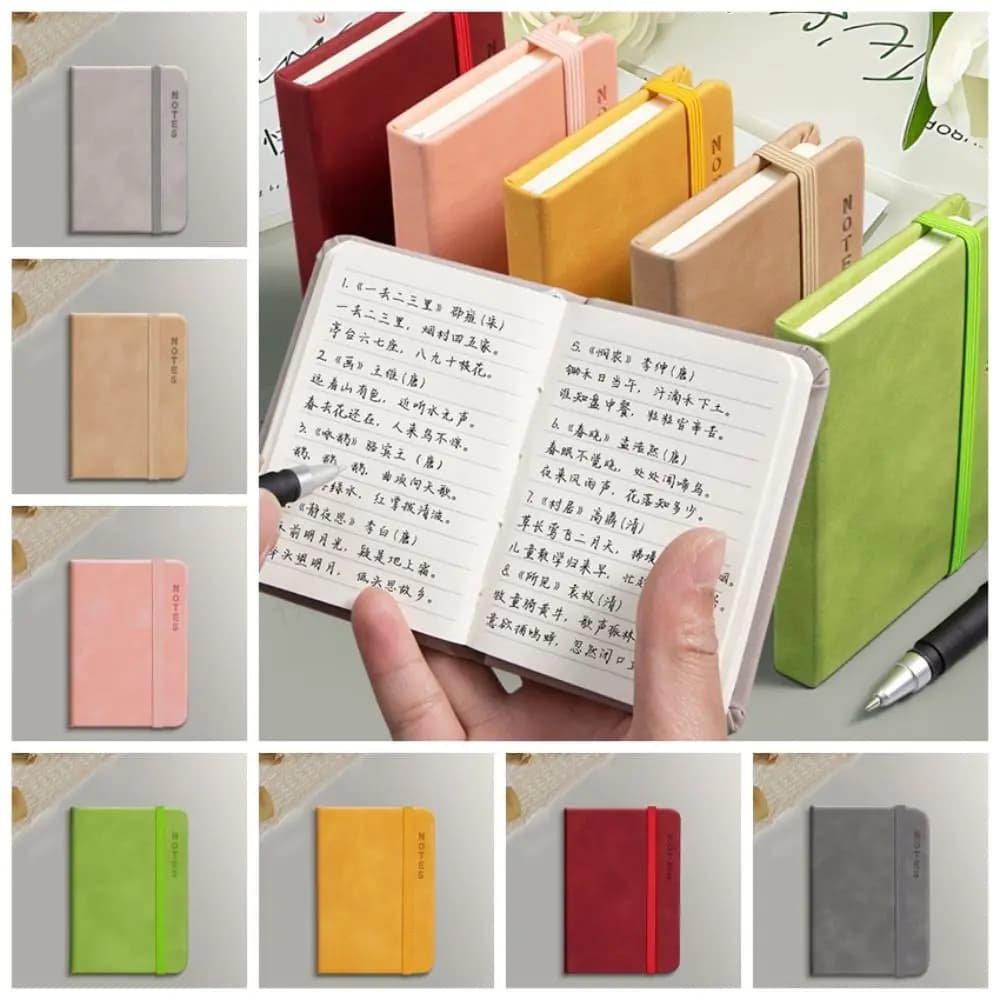 Memo portatile Diario Planner A7 Mini Notebook Agenda Organizzatore Prendendo appunti Blocco note tascabile Ispessimento Libro di parole Scuola