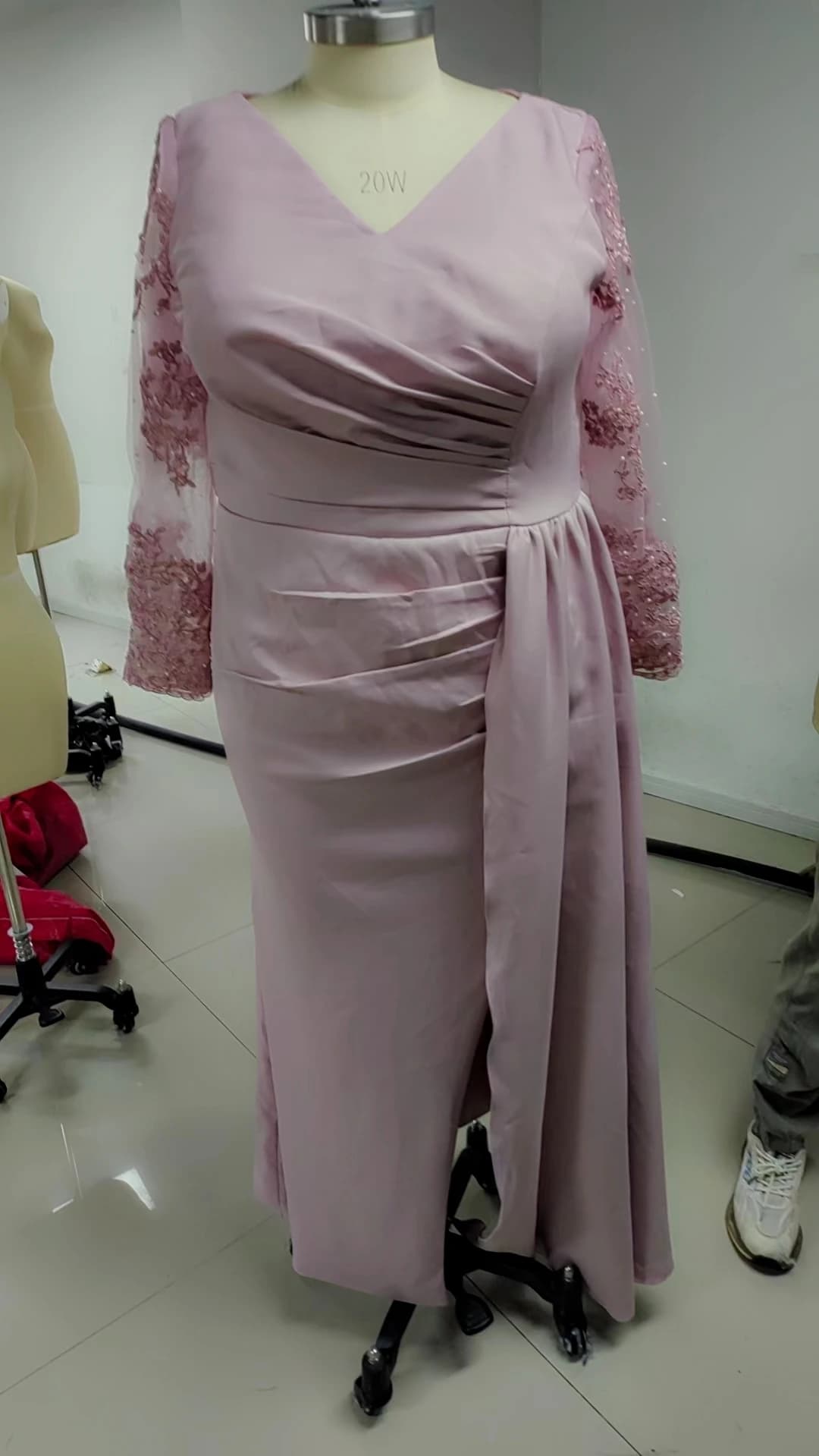 Abito da ballo Oisslec elegante vintage sexy dolce rosa applique in pizzo perle occasioni formali personalizzate abiti da ballo abiti da festa da sera