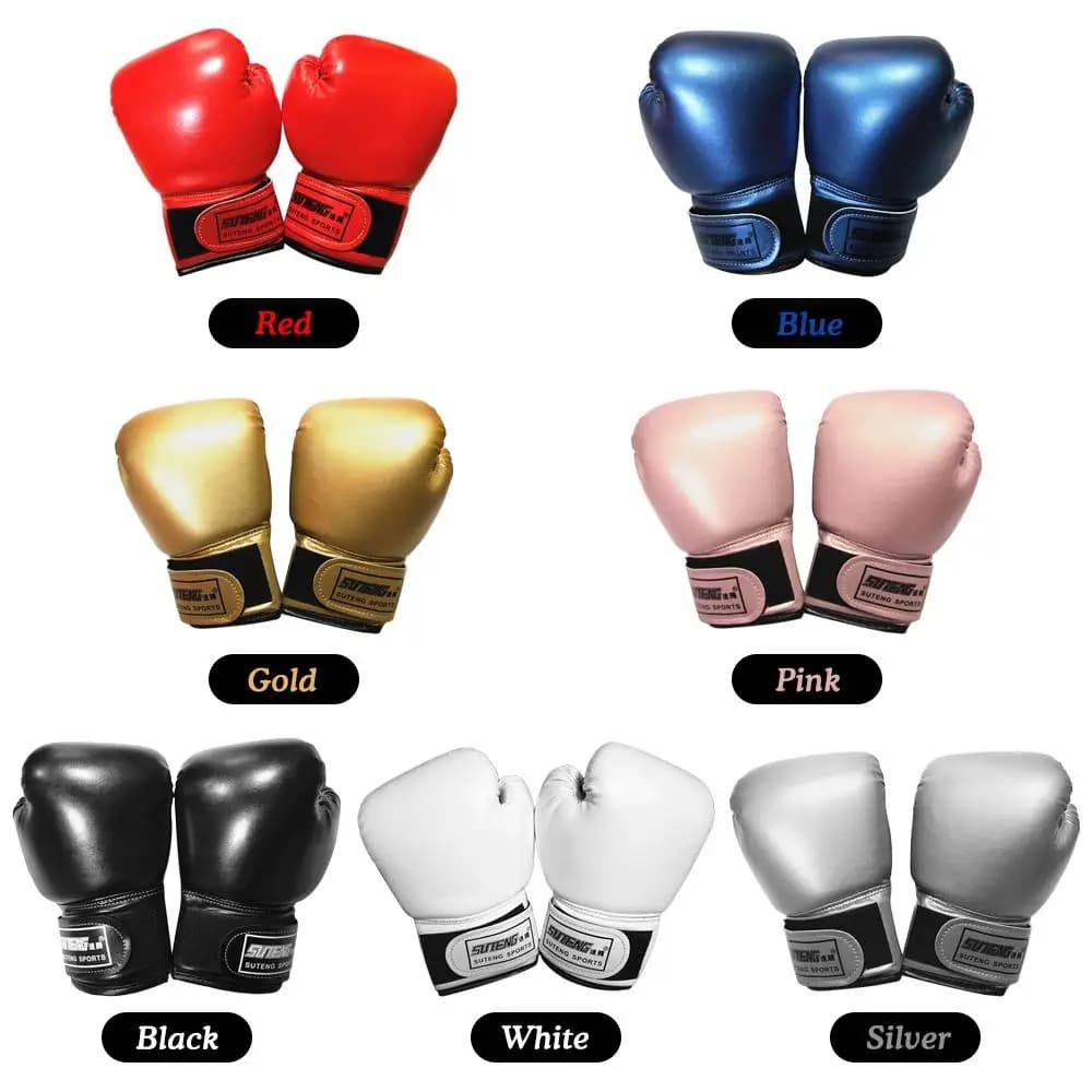 1 pair of boxing gloves, made of PU leather, MMA combat gloves, professional boxing gloves suitable for boxing bags, kickbox